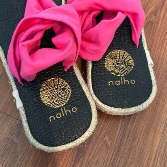 NEW Nalho pink espadrille sandals wrap sandals size 7 - Picture 2 of 8